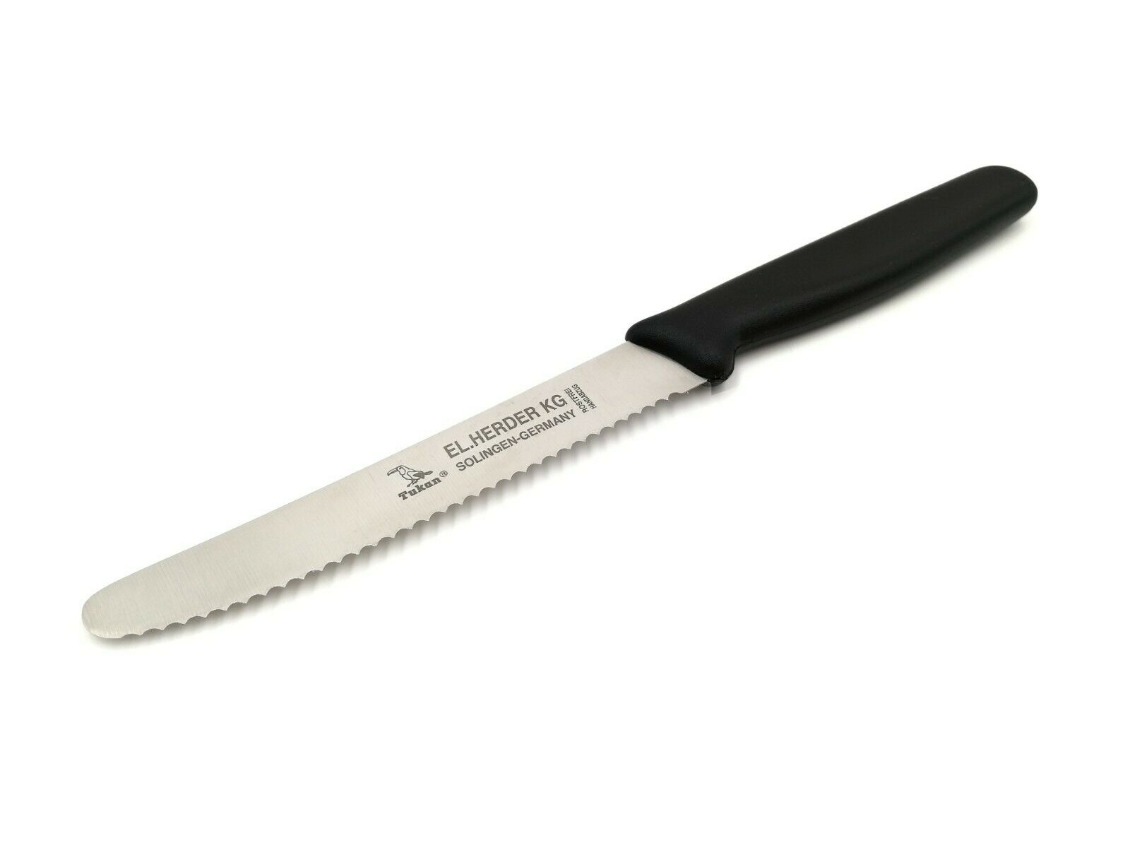 Brötchenmesser Solingen 21cm  extra scharfer Wellenschliff  rostfrei EL.Herder
