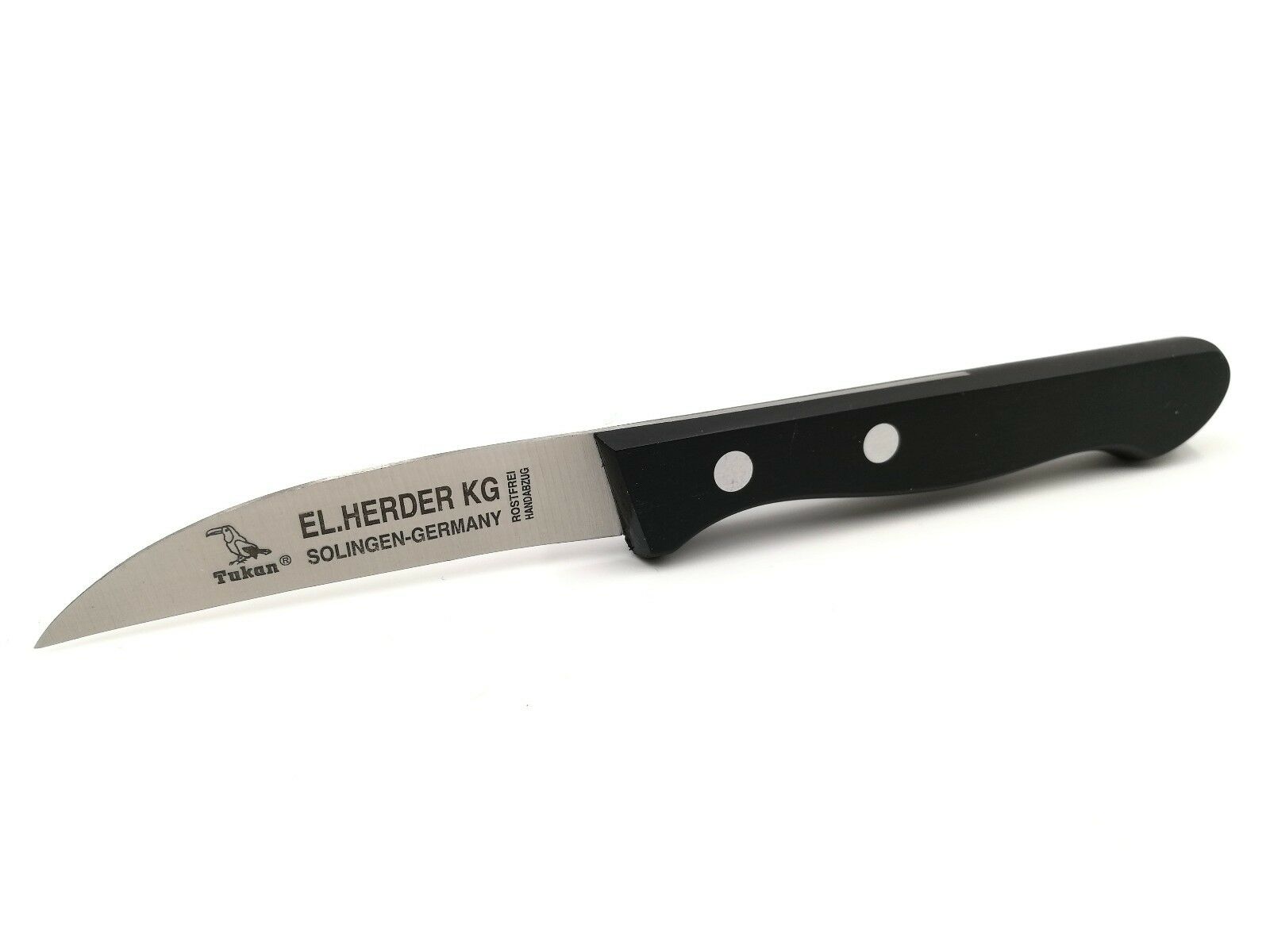 EL.Herder Solingen Schälmesser Küchenmesser 17cm rostfrei POM Schwarz
