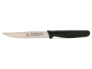 EL.Herder Solingen Steakmesser 21cm Wellenschliff rostfrei Schwarz