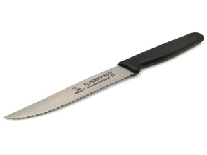 EL.Herder Solingen Steakmesser 21cm Wellenschliff rostfrei Schwarz