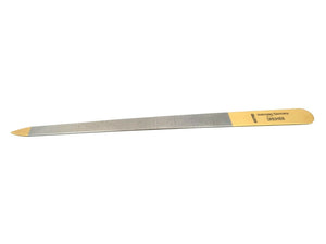 Profi Nagelfeile Solingen Dreihieb Metallfeile mit 999 Gold 24K 18cm Edelstahl