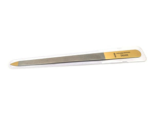 Profi Nagelfeile Solingen Dreihieb Metallfeile mit 999 Gold 24K 18cm Edelstahl