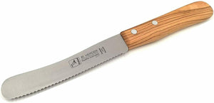 H. Herder Solingen Buckelsmesser Frühstücksmesser 22cm Wellenschliff rostfrei Olive