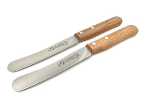 2 H. Herder Solingen Buckelsmesser Frühstücksmesser 22cm rostfrei Buche