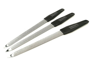 3 Solinger Profi Hohlnagelfeilen Saphir Hohlfeile gebogen schwarz 17,5 cm
