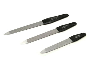 3 Solinger Profi Nagelfeilen Saphir Schwarz 10 cm - 15,6cm