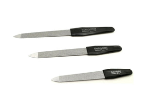 3 Solinger Profi Nagelfeilen Saphir Schwarz 10 cm - 15,6cm