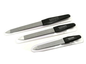 3 Solinger Profi Nagelfeilen Saphir Schwarz 10 cm - 15,6cm