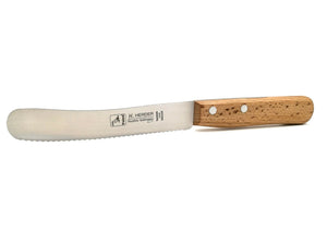 Frühstücksmesser Buckelsmesser 22cm Wellenschliff rostfrei Buche Solingen Herder