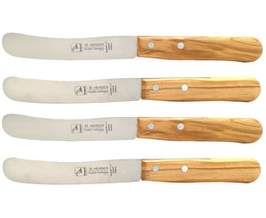 4 H. Herder Solingen Frühstücksmesser Buckelsmesser 22cm rostfrei Olive