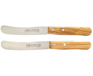 4 H. Herder Solingen Frühstücksmesser Buckelsmesser 22cm rostfrei Olive