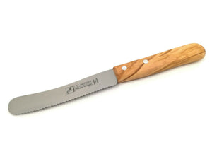 H. Herder Solingen Buckelsmesser Frühstücksmesser 22cm Wellenschliff rostfrei Olive