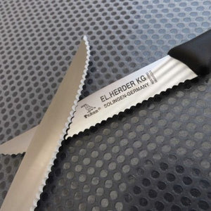 EL.Herder Solingen Steakmesser 21cm Wellenschliff rostfrei Schwarz