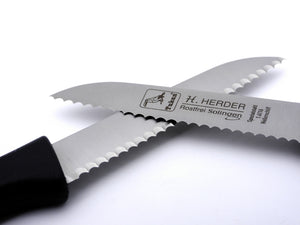 Tomatenmesser Herder Solingen 17 cm Solinger Sägeschliff Wellenschliff Kunststoff Gemüsemesser