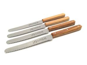4 Solinger Brötchenmesser Frühstücksmesser Küchenmesser Solingen Tischmesser olive