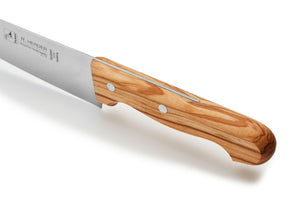 H. Herder Solingen 3er-Set Küchenmesser Santoku Kochmesser Brotmesser OLIVE
